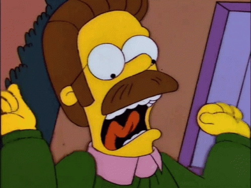 Flanders Grito GIF - Flanders Grito Screams GIFs