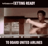 Bruce Lee Getting Ready.Gif GIF - Bruce Lee Getting Ready Bruce Lee United Airlines GIFs