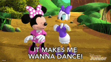 It Makes Me Wanna Dance Minnie Mouse GIF - It Makes Me Wanna Dance Minnie Mouse Daisy Duck GIFs