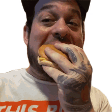 eating a burger doodybeard biting a burger munching a burger
