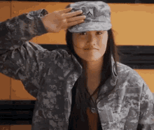 Salute Girl Soldier GIF - Salute Girl Soldier GIFs