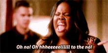 Glee Mercedes Jones GIF - Glee Mercedes Jones Oh No Oh Hell To The No GIFs