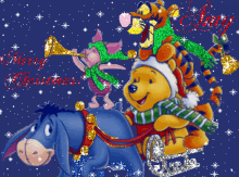 Merry Christmas Pooh GIF - Merry Christmas Pooh Sparkly GIFs