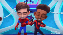 laughing peter parker miles morales spidey and his amazing friends meet spidey and his friends