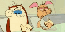 Either Eating GIF - Either Eating Ren And Stimpy GIFs