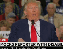 donald trump mocks disability reporter