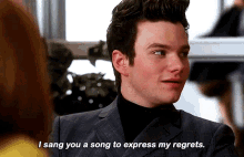 Glee Kurt Hummel GIF - Glee Kurt Hummel I Sang You A Song To Express My Regrets GIFs