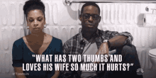 What Has Two Thumbs Loves His Wife So Much It Hurts GIF - What Has Two Thumbs Loves His Wife So Much It Hurts This Is Us GIFs