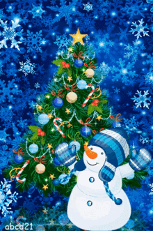Snow Man Xmas Tree Sparkle GIF - Snow Man Xmas Tree Sparkle GIFs