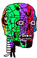 Skull Colorful Sticker - Skull Colorful Art Stickers