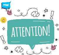 Miggi Attention Sticker - Miggi Attention Stickers