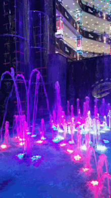 moscow purple fountain light night moscow purple fountain light night