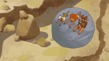 Croods Family On Flying Rock GIF - Dawnofthecroods Croods GIFs