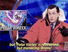 Polar Vortex Puffy Coat GIF - Polar Vortex Puffy Coat Stephen Colbert GIFs