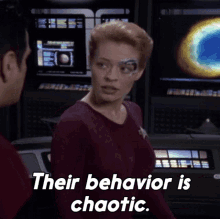Their Behavior Is Chaotic Seven Of Nine GIF - Their Behavior Is Chaotic Seven Of Nine Jeri Ryan GIFs