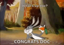 whats up doc bugs bunny rabbit congrats