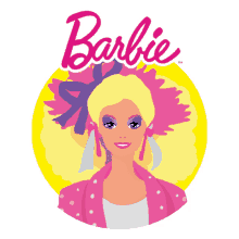 barbie sticker 80s 1980s retro