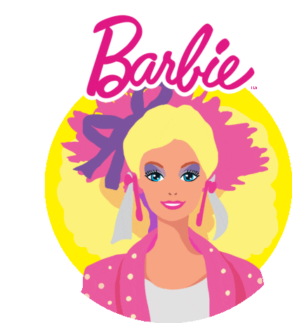 barbie cartoon sticker