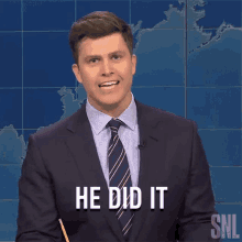 He Did It Saturday Night Live GIF - He Did It Saturday Night Live Weekend Update GIFs