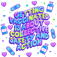 Womens March Getting Vaccinated Is About Collective Safety And Action Sticker - Womens March Getting Vaccinated Is About Collective Safety And Action Vaccinate Stickers