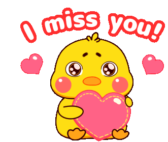 Miss You Sticker - Miss You Duckling Stickers