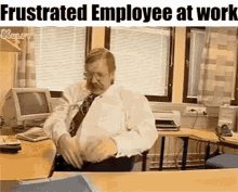 Frustrated Employee At Work Funny Memes GIF - Frustrated Employee At Work Funny Memes Frustrated Employee GIFs