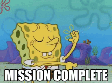 Mission Complete Spongebob GIF - Mission Complete Spongebob Done GIFs