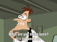 Phineas And Ferb Week Off GIF - Phineas And Ferb Week Off Heinz Doofenshmirtz GIFs