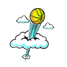 basketball flying spinning clouds olympic games
