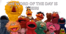 Sesame Street Elmo GIF - Sesame Street Elmo The Word Of The Day Is Their GIFs