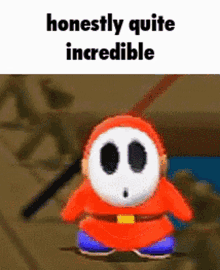 Honestly Quite Incredible Shy Guy GIF - Honestly Quite Incredible Shy Guy Mario GIFs