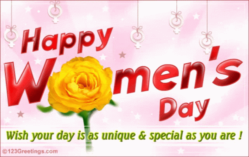 Happy Womens Day Greetings GIF - Happy Womens Day Greetings Unique And Special As You Are GIFs