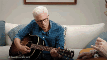 Playing A Song Ted Danson GIF - Playing A Song Ted Danson Mary Steenburgen GIFs