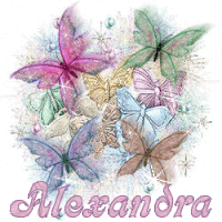 Alexandra Alexandra Name Sticker - Alexandra Alexandra Name Butterfly Stickers