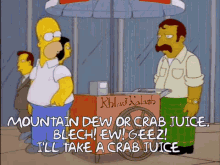 Homer Simpson The Simpson GIF - Homer Simpson The Simpson Crab Juice GIFs