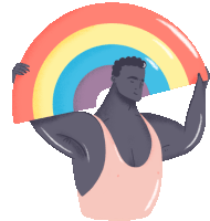 Male With Rainbow Sticker - Its All Love Love Wins Sassy Stickers