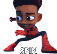 Spin Miles Morales Sticker - Spin Miles Morales Spidey And His Amazing Friends Stickers