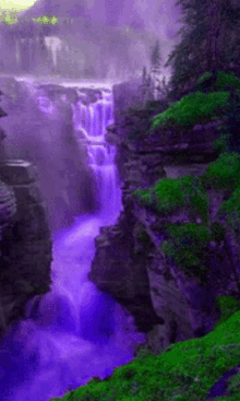 Purple Waterfall GIF - Purple Waterfall Water GIFs