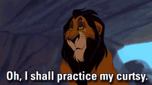 Scar Lion King GIF - Scar Lion King I Shall Practice My Curtsy GIFs