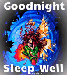 goodnight sleep well time for bed sweet dreams chia236