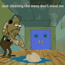 Fred Mopping GIF - Fred Mopping Cleaning GIFs