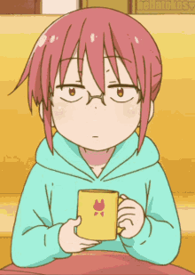 Kobayashi Drinking GIF - Kobayashi Drinking Tea GIFs
