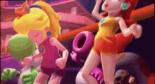Mario Super Slugger Princess Peach GIF - Mario Super Slugger Princess Peach Princess Daisy GIFs