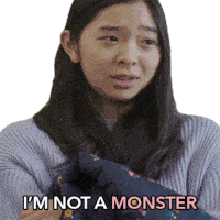 Im Not A Monster Violet Sticker - Im Not A Monster Violet Sort Of Stickers