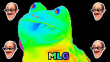 mlg frog trippy colorful sunglasses
