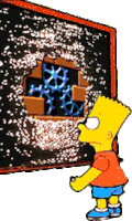 Bart Simpson Gears Sticker - Bart Simpson Gears Chalkboard Stickers