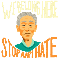 We Belong Here Stop Aapi Hate Sticker - We Belong Here Stop Aapi Hate Aapi Stickers