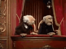 Statler And Waldorf Argue GIF - Statler And Waldorf Argue Muppets GIFs