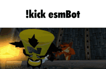 Esmbot Kick Esmbot GIF - Esmbot Kick Esmbot Crash Bandicoot Esmbot GIFs