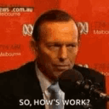 Tony Abbott Wink GIF - Tony Abbott Wink So How Is Work GIFs